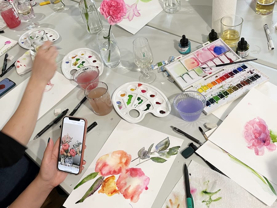 Atelier peinture aquarelle botanique et apéro à Dijon (31)
