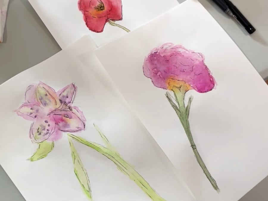 Atelier peinture aquarelle botanique et apéro à Dijon (31)