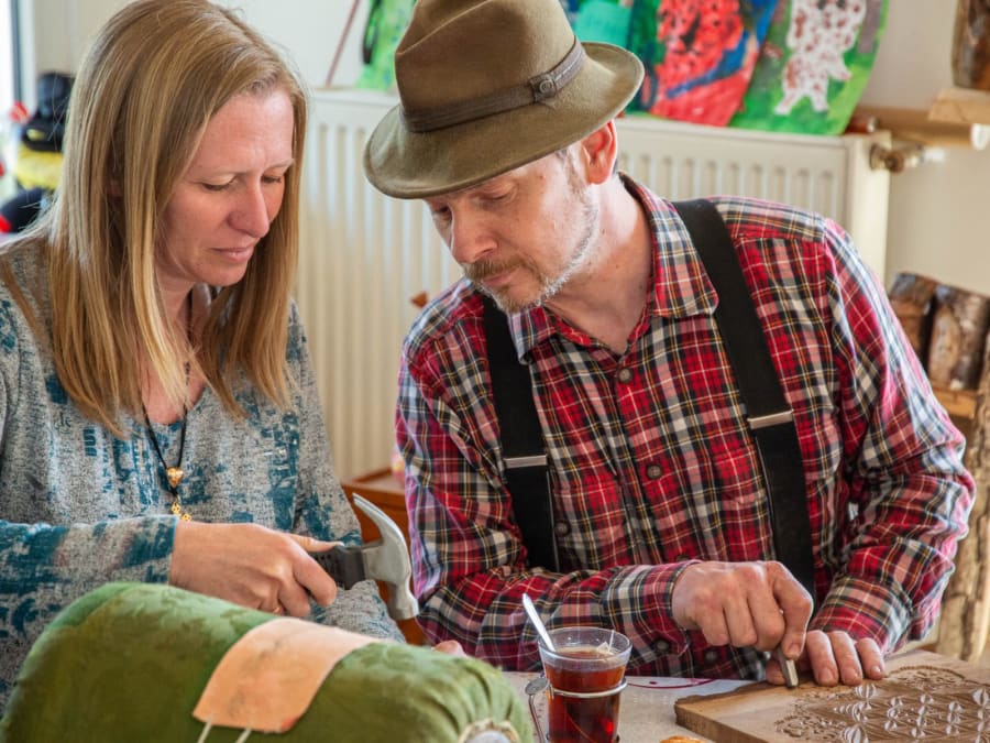 Schnuppertag zum Thema Holzschnitzen in Habère-Lullin (74)