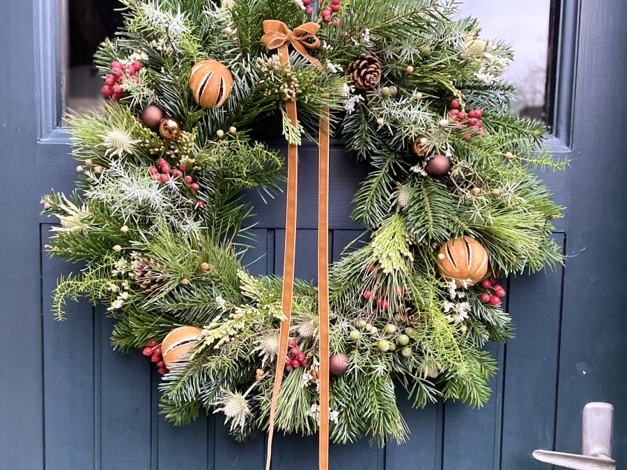 Atelier parent/enfant couronne de Noël à Mouvaux (59)
