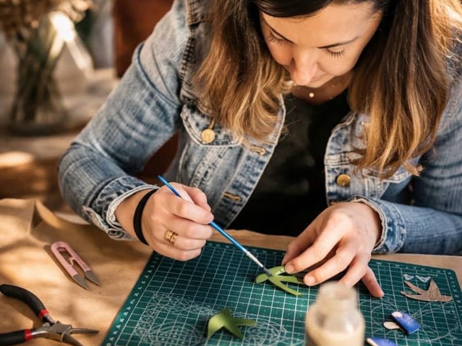 Upcycled Leather Jewelry-Making Workshop in Graulhet (81)
