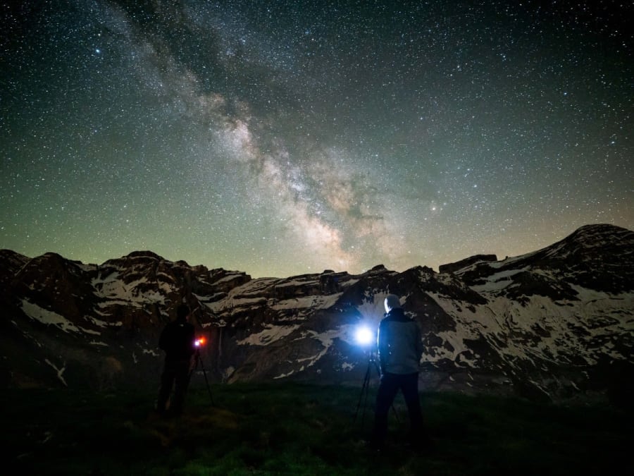 Aventure photo nocturne "Ciel étoilé" près de Cauterets (65)