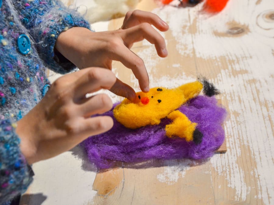 Cadre de laine & Animaux à la Ferme de Gally de St-Cyr-l'Ecole