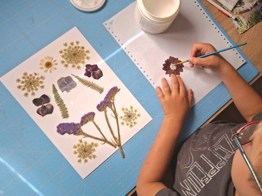 Atelier création d'herbier parent/enfant à Saint-Aubin-de-Médoc
