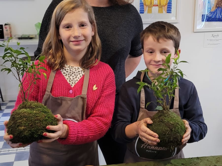 Atelier Kokedama parent/enfant à Rezé (44)