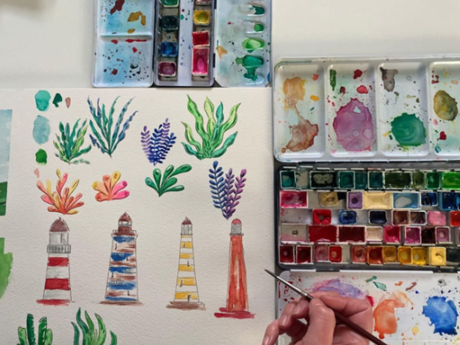 Iniciación al dibujo con acuarela en Saint-Herblain (44)