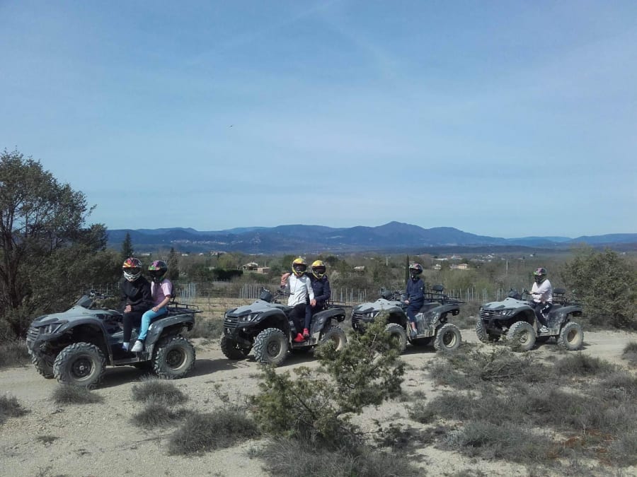 Quad biking at Grospierres near Vallon-Pont-d'Arc (07)