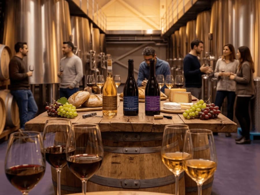 Vertical tasting of 5 wines at the Es Fangar winery in Mallorca