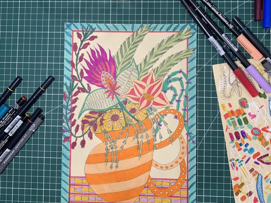 Team Building Initiation au motif textile