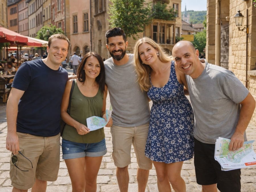 Concentración urbana en el centro de Angers