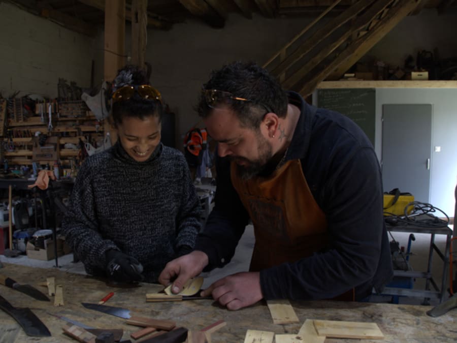 Training course in knife making in Beaucroissant (38), France
