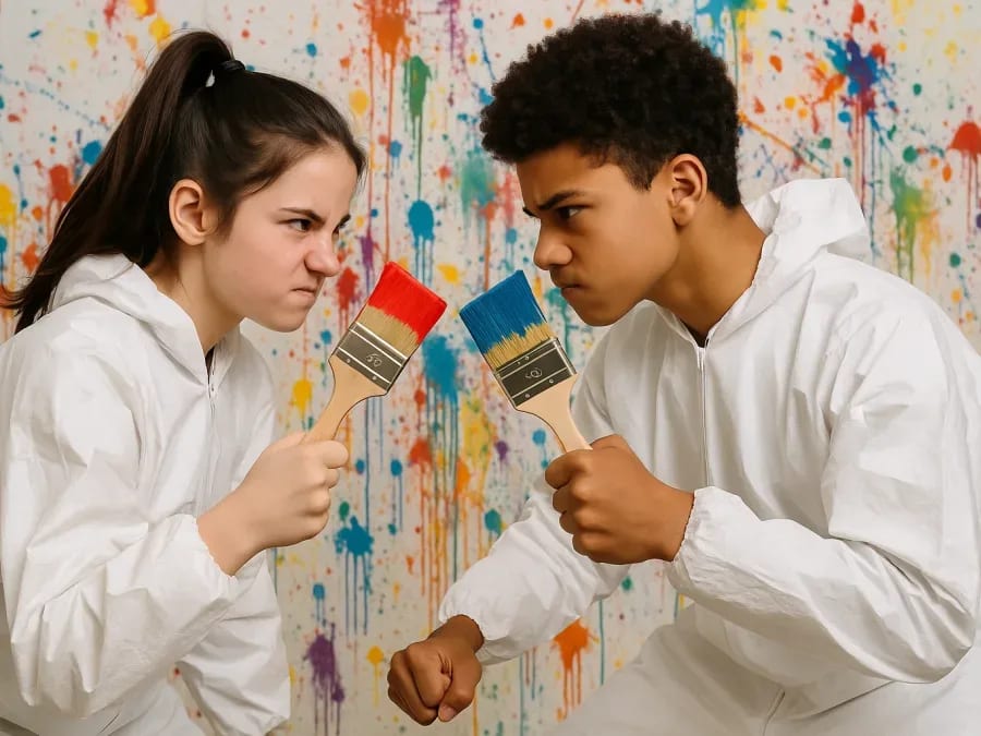 Anniversaire défouloir à peinture au Havre (76)