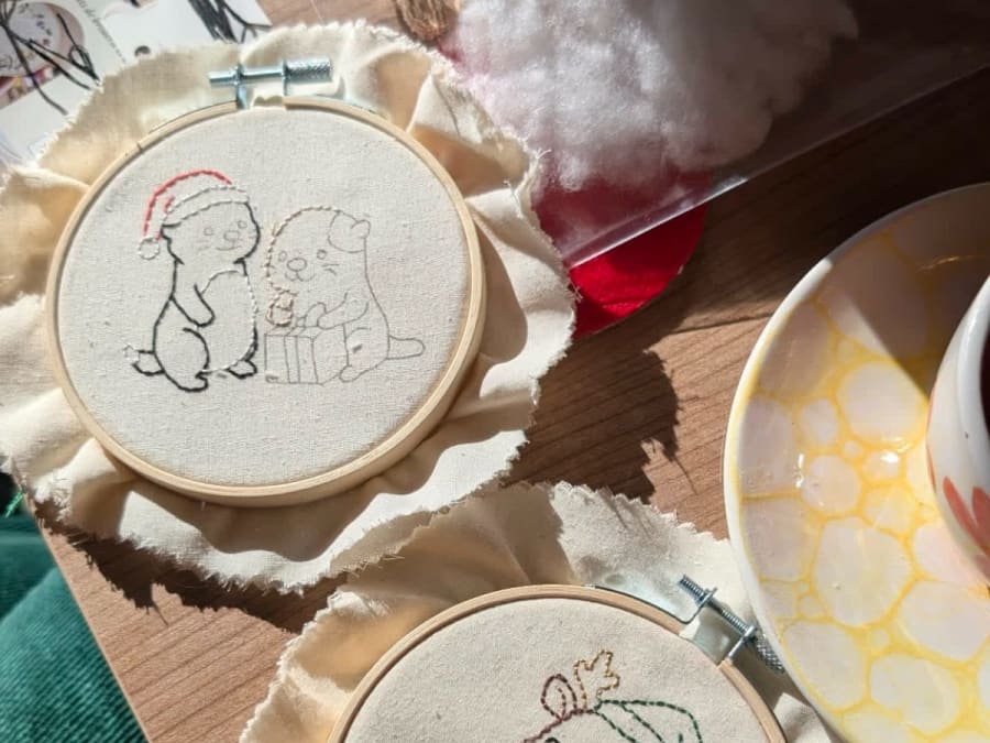Easter Bunny embroidery workshop in Toulouse (31)