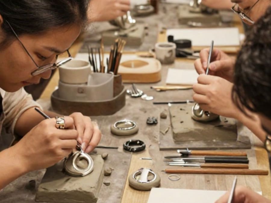 Atelier création d'un bijou en argent à Paris 9ème