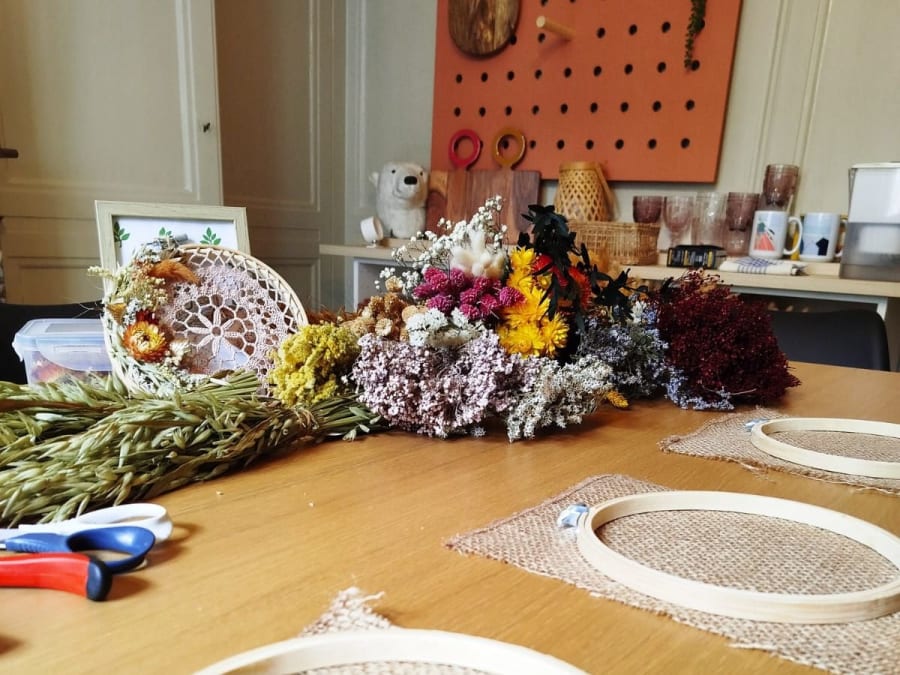 Atelier création de tambour fleuri à Clères (76)