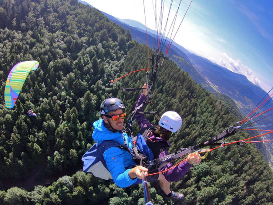 Paragliding flight in Oderen Markstein Vosges Nature Park (68)