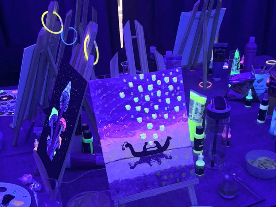 Team building peinture dans le noir à Paris 17ème