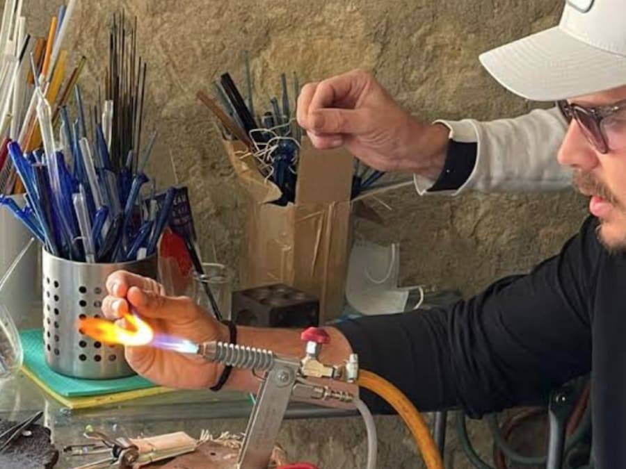 Taller de soplado de vidrio en L'Isle-Adam (95)