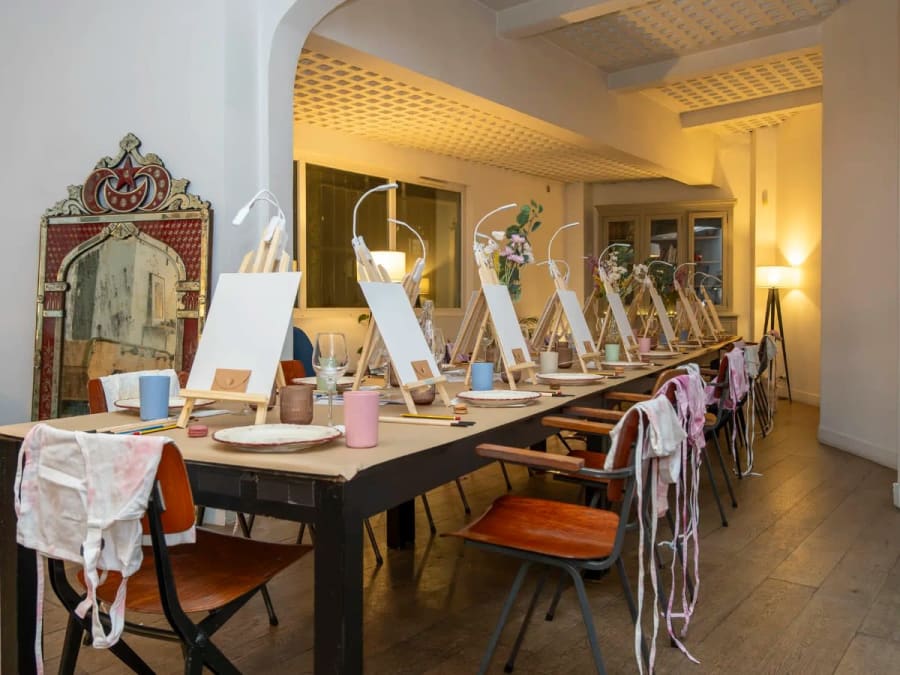 Team Building Atelier Peinture & Goûter gourmand ou vin à Paris