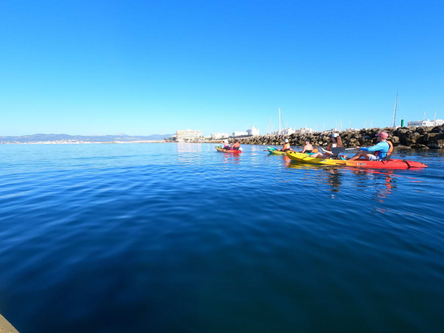 Excursion en canoë kayak de mer dans la baie de Palma de Majorque (2h)