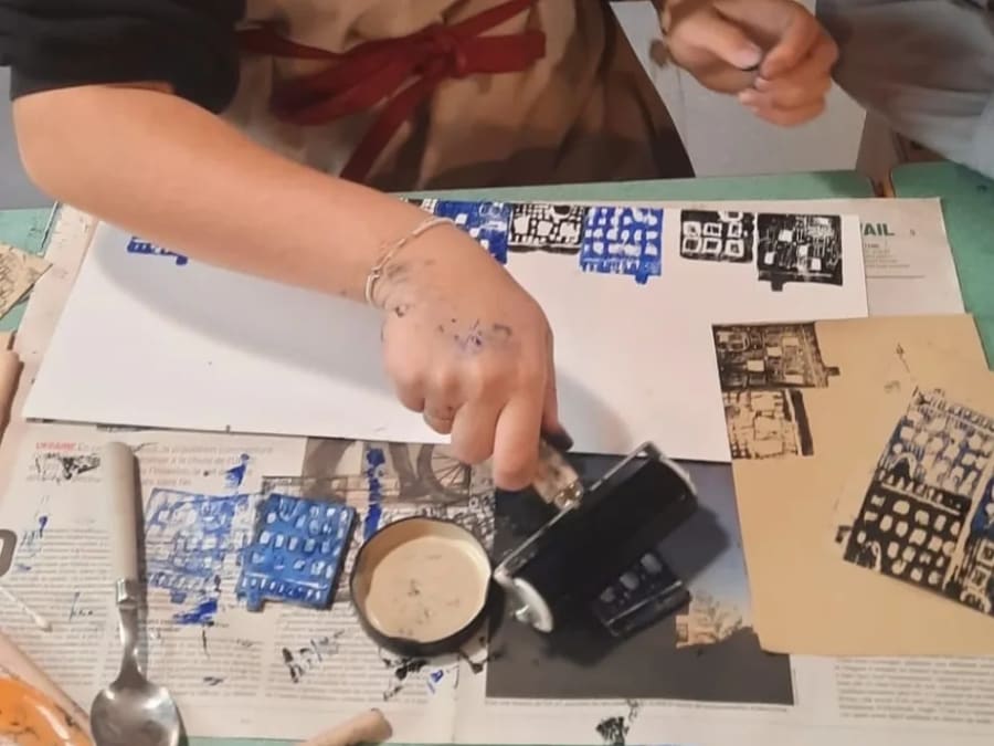 Atelier linogravure à Paris 14ème
