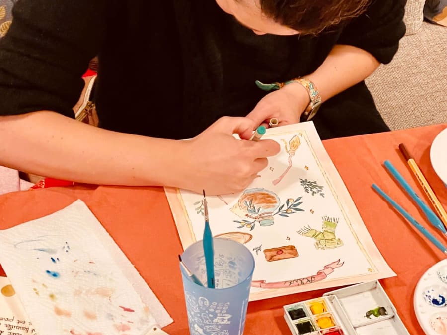 Team Building atelier aquarelle à Lyon (69)