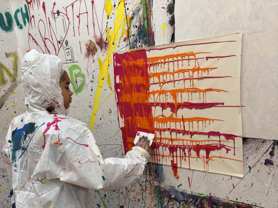 Anniversaire action Painting immersif à Paris 11ème