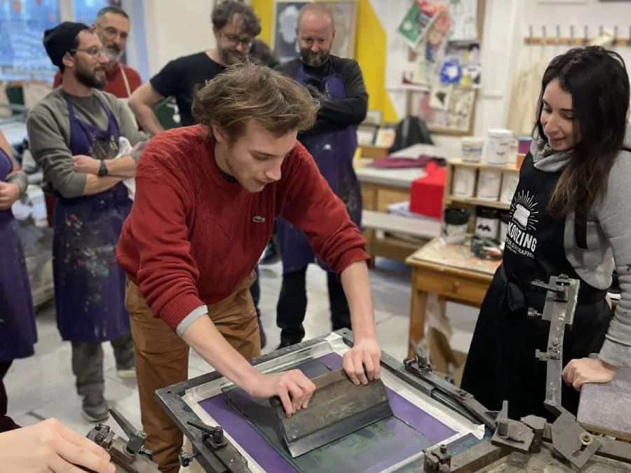 Atelier d'initiation à la sérigraphie à Saint-Étienne (42)