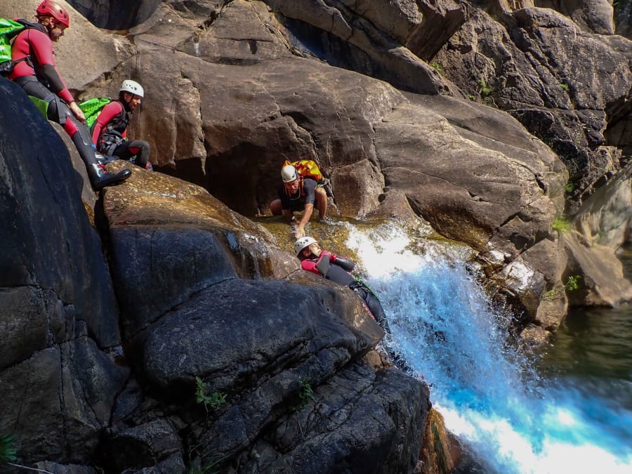 Canyoning in the La Garde canyon in Ardèche (07)