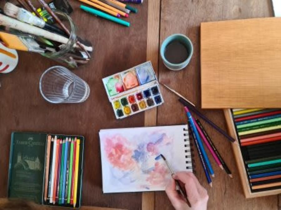 Taller de diario artístico en el distrito 3 de Lyon