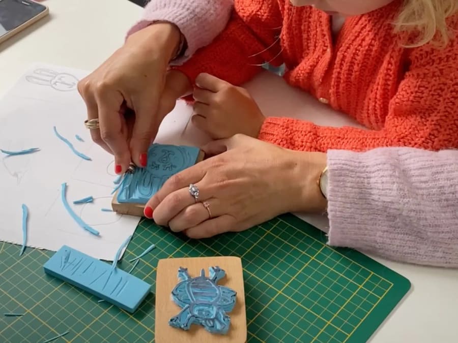 Atelier linogravure parent/enfant à Bordeaux (33)