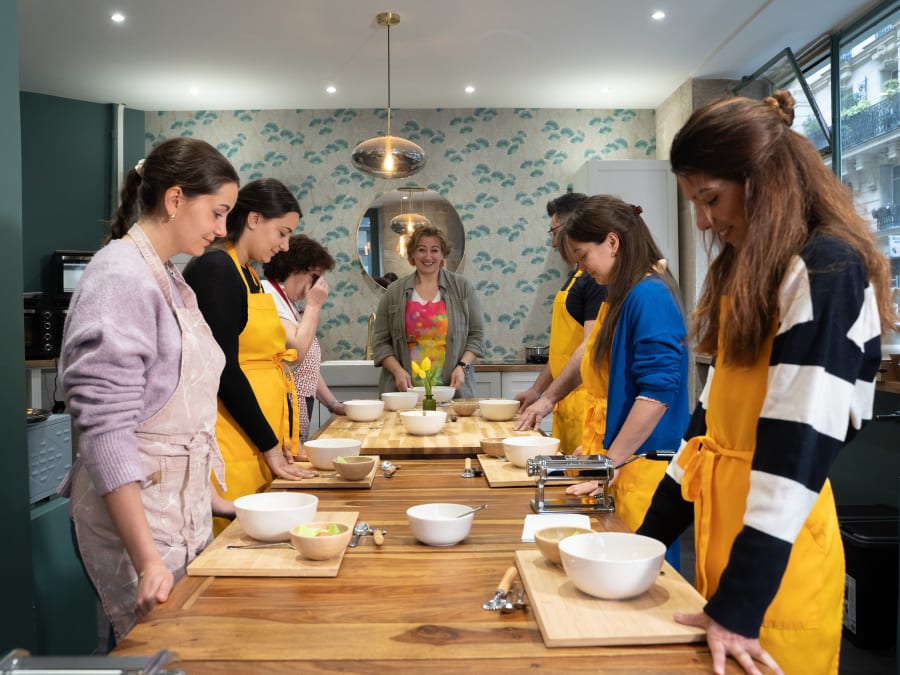 Taller de fabricación de pasta en el distrito 18 de París