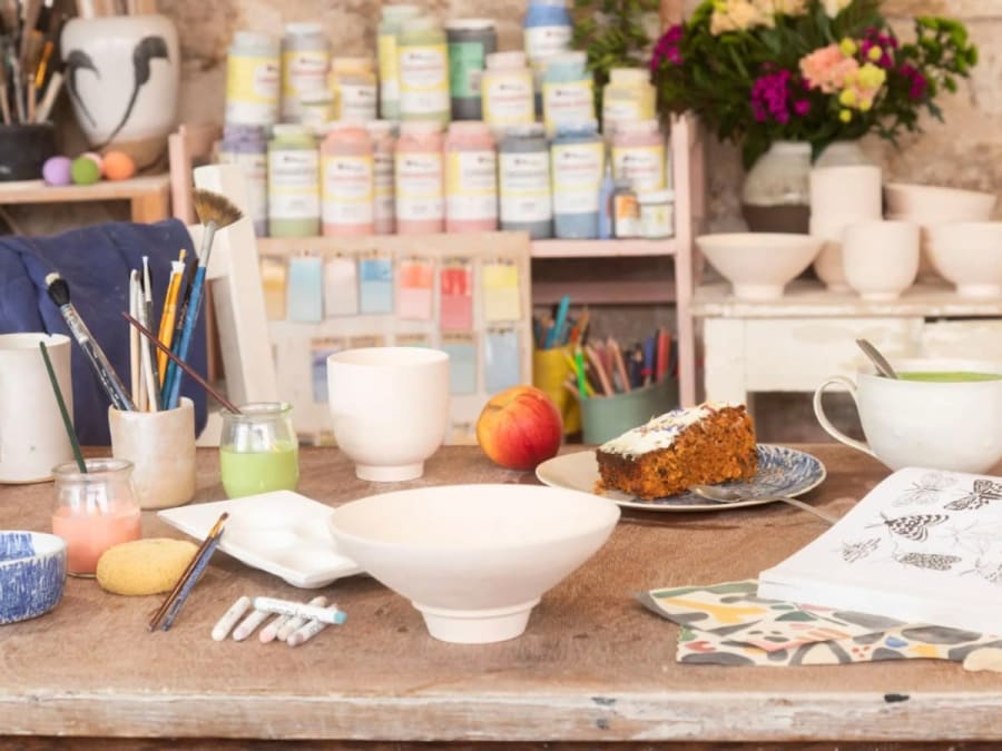 Workshop keramiekversiering onder het genot van een matcha latte in Les Lilas (93)