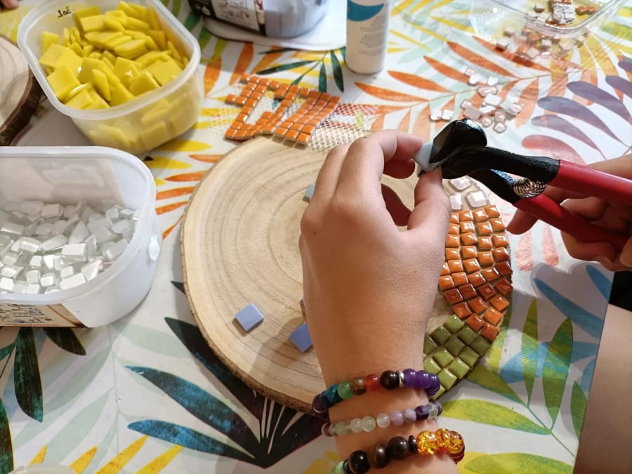 Atelier d'initiation à la Mosaïque à Niévroz (01)