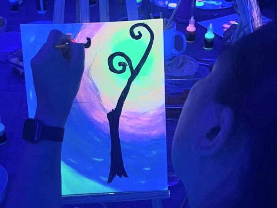 Team building peinture dans le noir à Paris 17ème