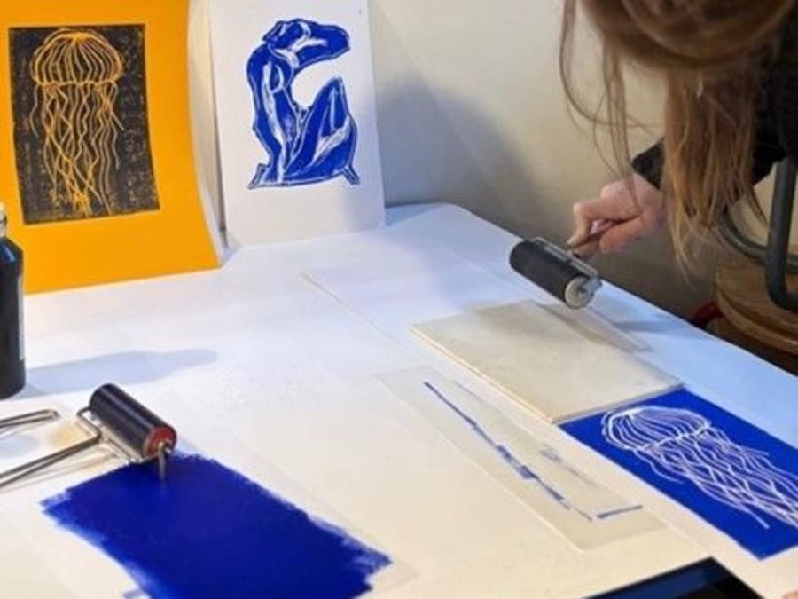Atelier linogravure à Paris 14ème