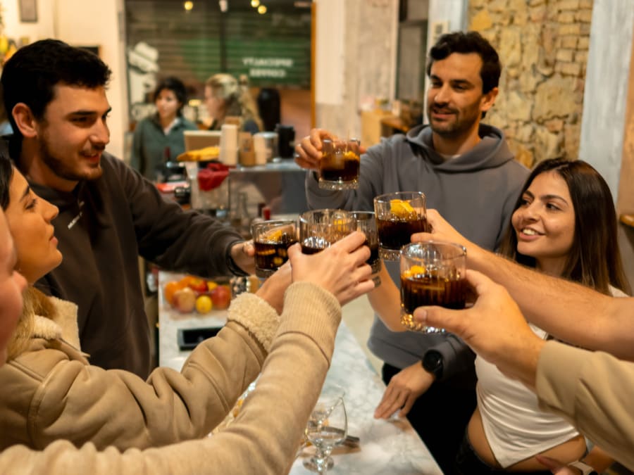 Aula e degustação de cocktails num bar em Barcelona