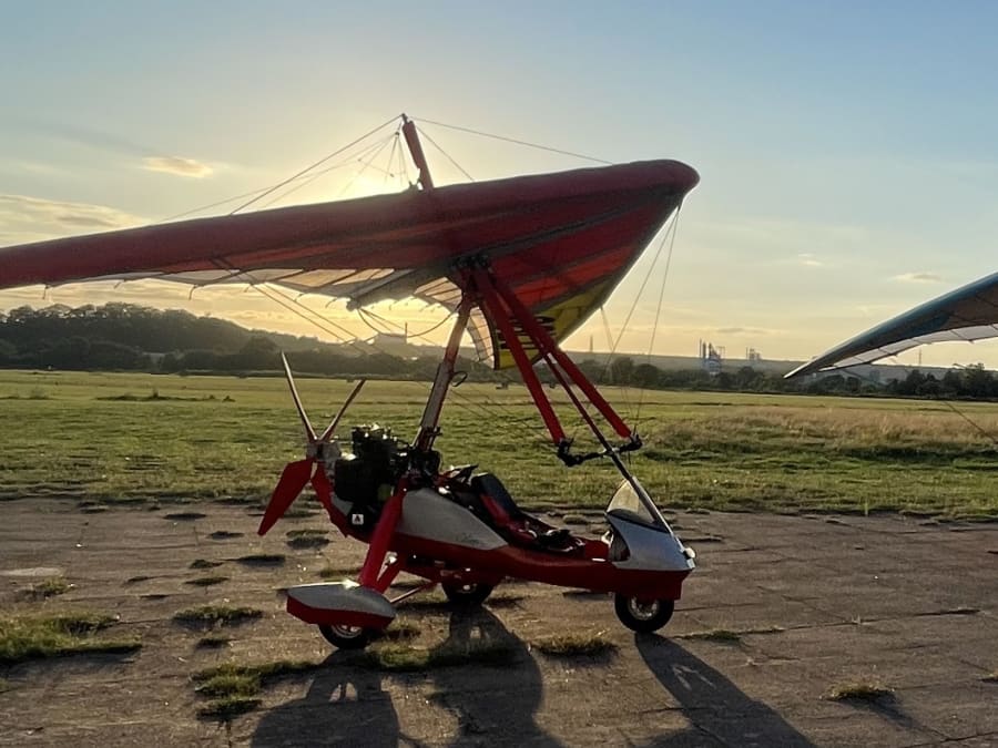 Introductory microlight flight in the Vosges (88)