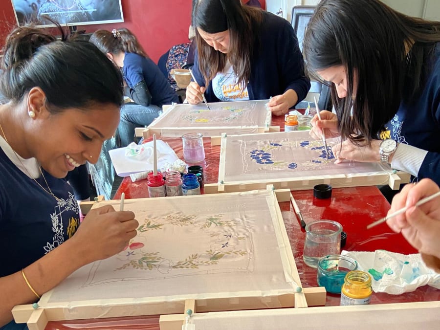 EVJF Peinture sur soie à domicile