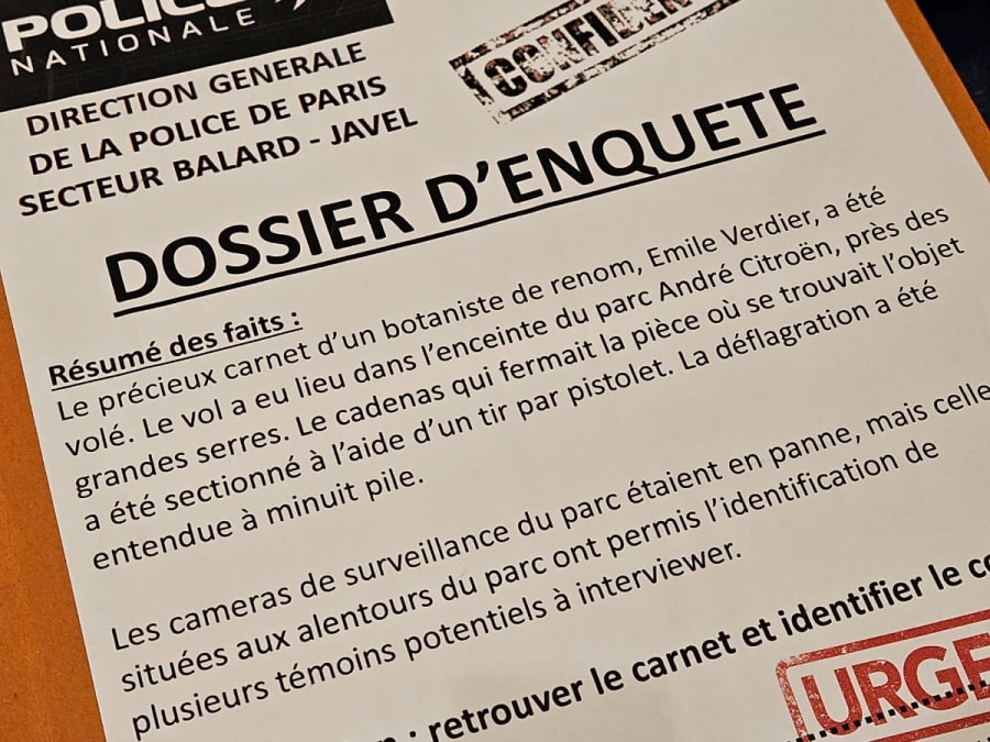 Team Building Jeu de piste  le carnet du botaniste à Paris 15ème