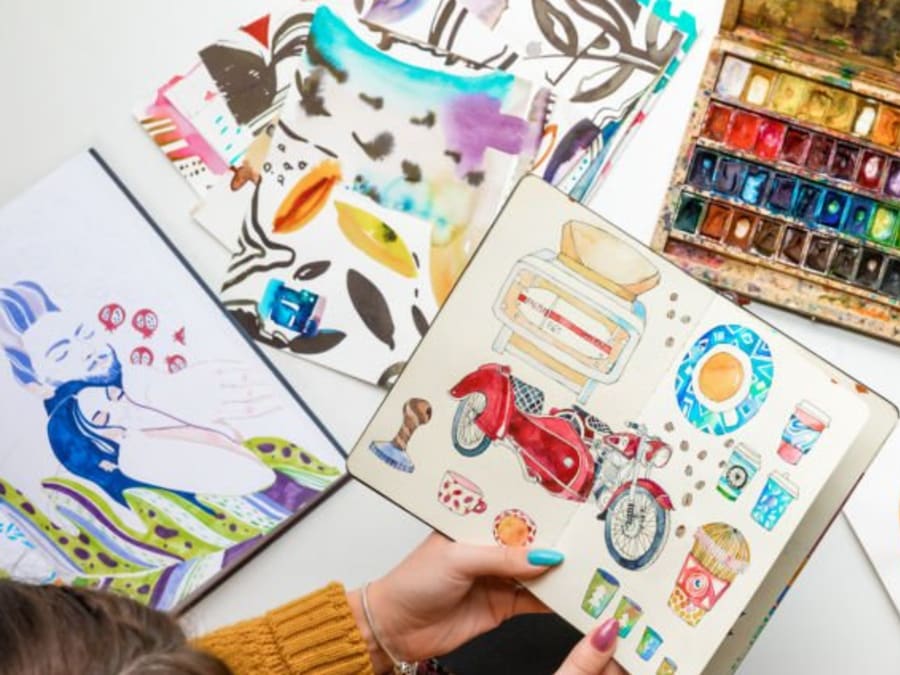 Taller de diario artístico en el distrito 3 de Lyon