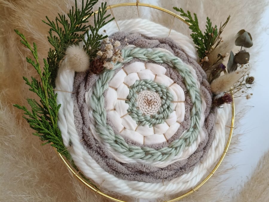 Atelier tissage mandala circulaire à Luchapt (86)