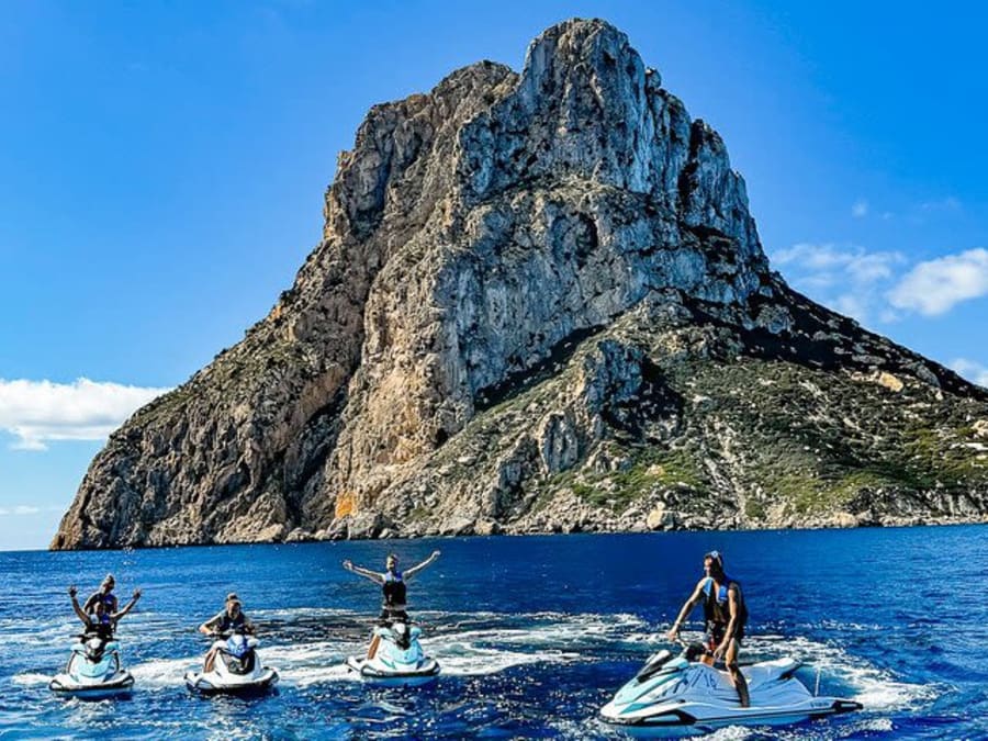 Escursione in moto d'acqua da San Antonio (Ibiza) a Es Vedrá