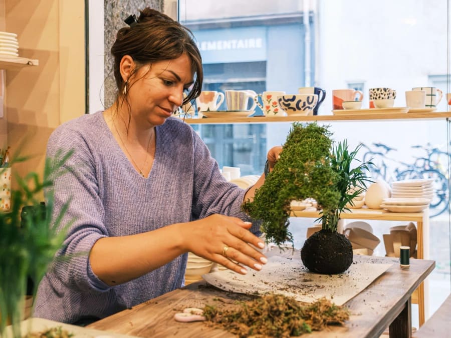 Team Building atelier kokedama à Grenoble (38)