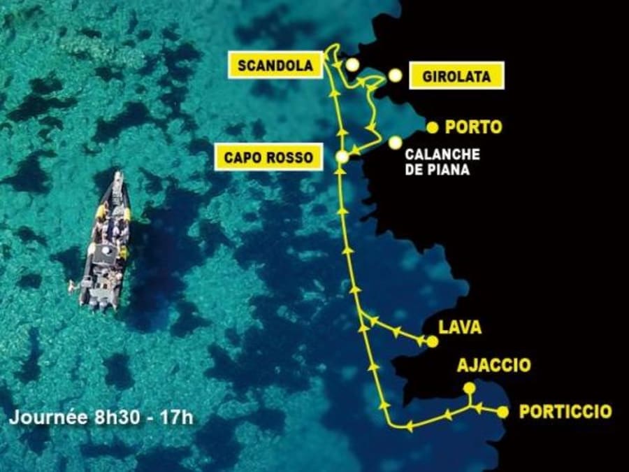 Piana & la réserve de Scandola en bateau depuis Porticcio