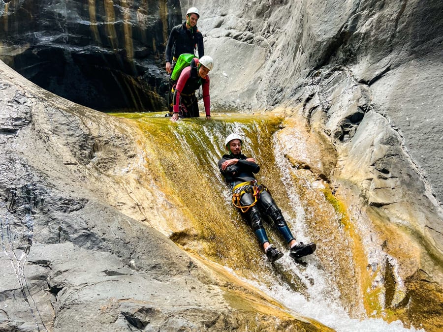 Canyoning in the Bras Rouge gorges in Cilaos (97)
