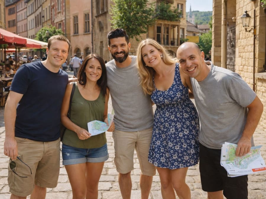 Concentración urbana en el centro de Estrasburgo