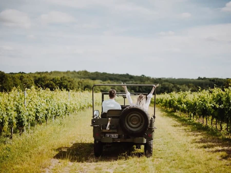 Passeio de jipe pelas vinhas em Saint-Martin-du-Bois (33)
