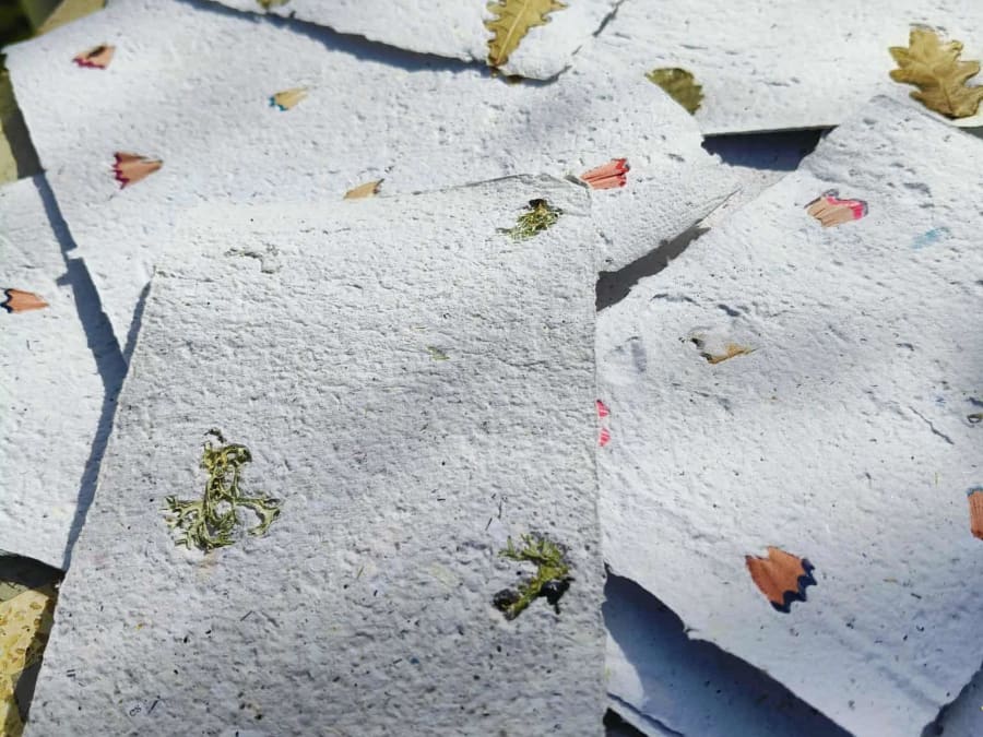 Recycled paper workshop in Luchapt (86)