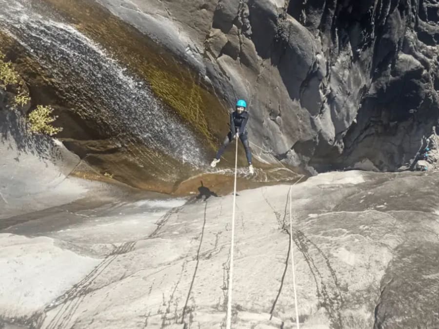 Barranquismo en el cañón del Circo de Cilaos (97)